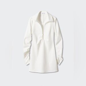 Mango Neckline Dress with Gathered Details NWT